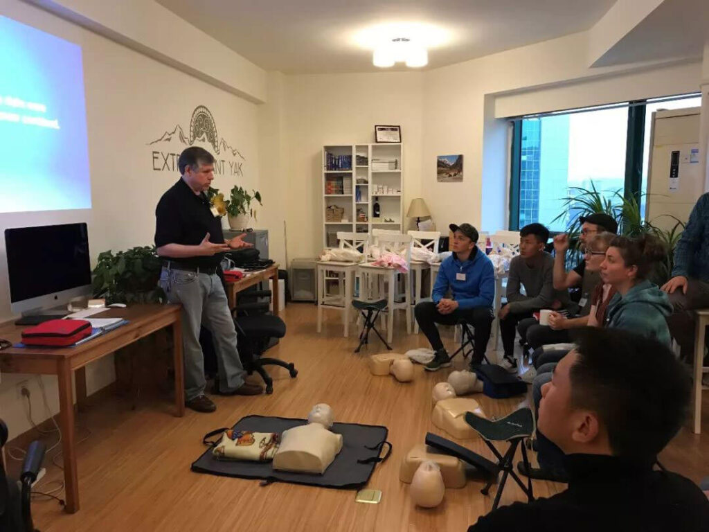 First aid training at the office