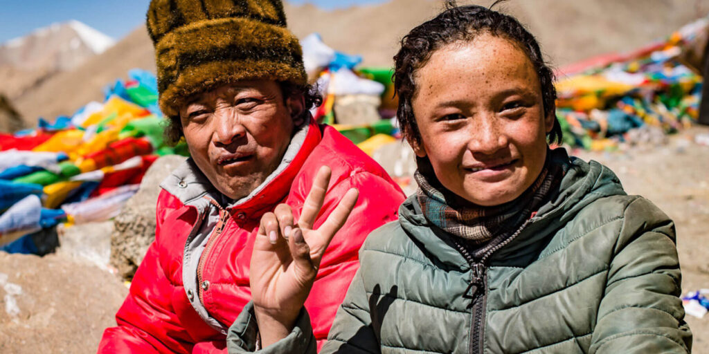 Greeting pilgrims at Mt. Kailash