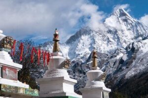 Stupas at Four Sisters Mountain