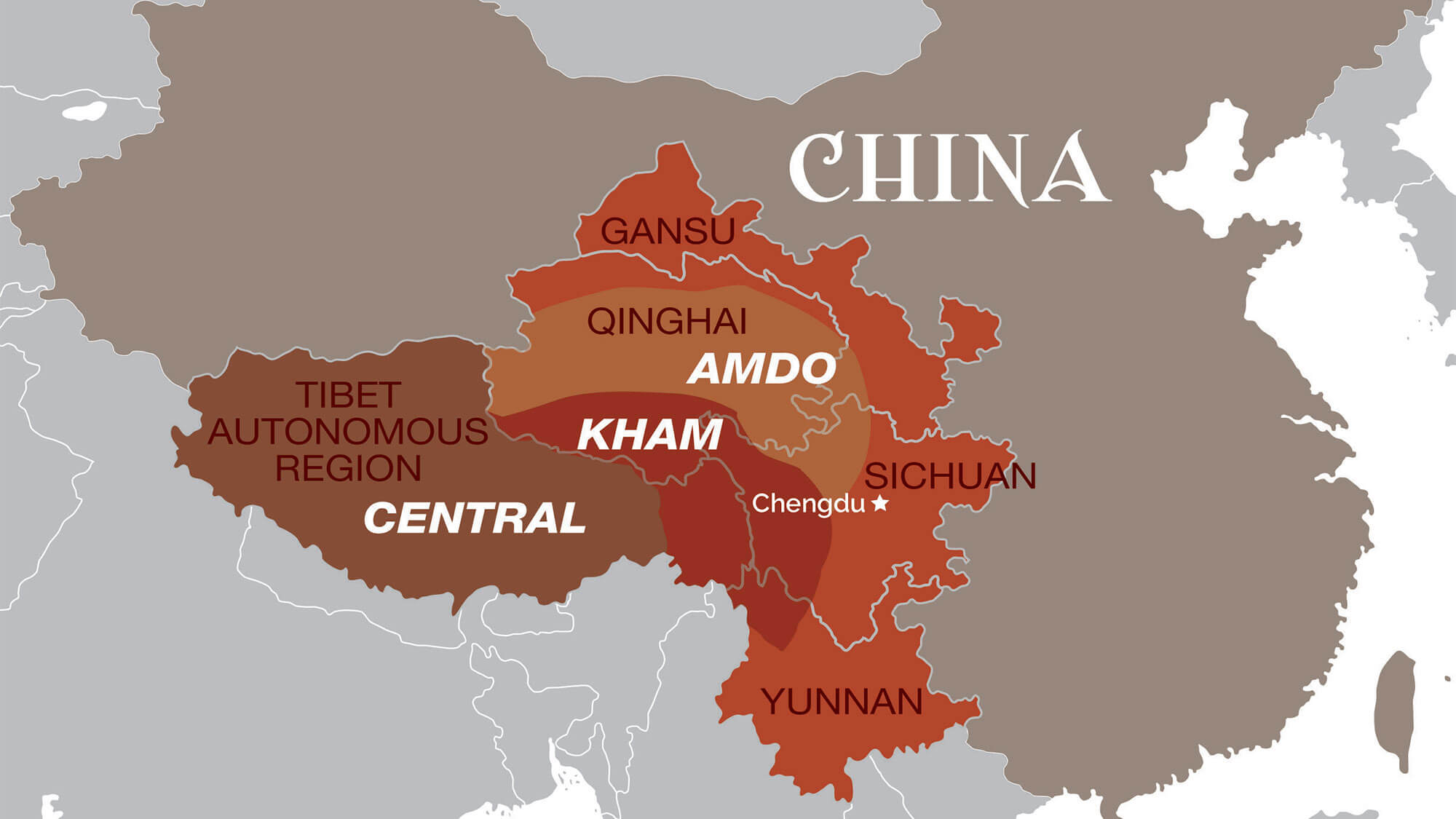Tibetan regions overlay